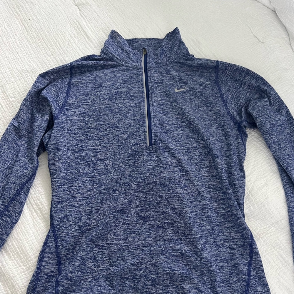 BLUE NIKE RUN quarter zip-up